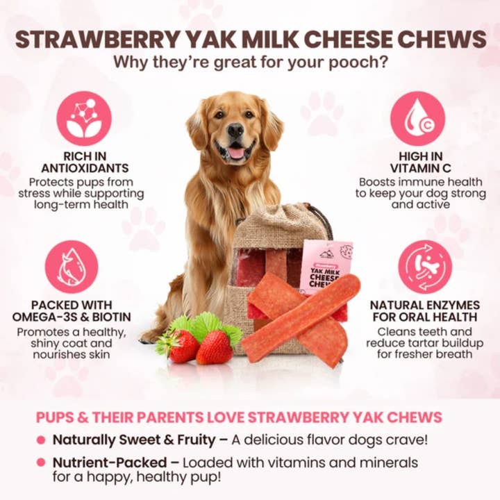 peaksNpaws - Wholesale Pet Treats - Dog - Holiday Yak Milk Chew Pack - Mint and Strawberry4