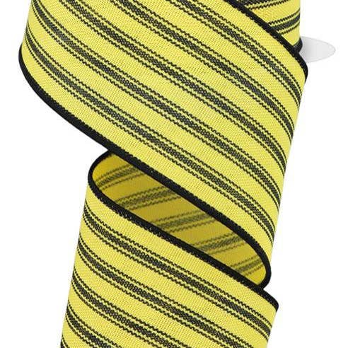 2.5"X10Yd Tikstribe Gul/Sort RGE149429 for engroshandel hos Trendy tree