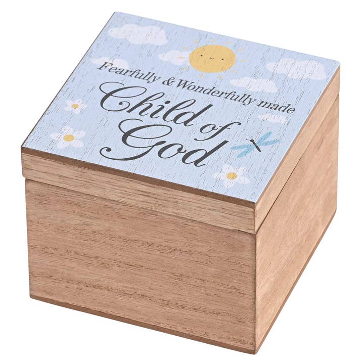 Erinnerungsbox Child Of God, MDF, blau, 4x4 für den Großhandel von Dicksons
