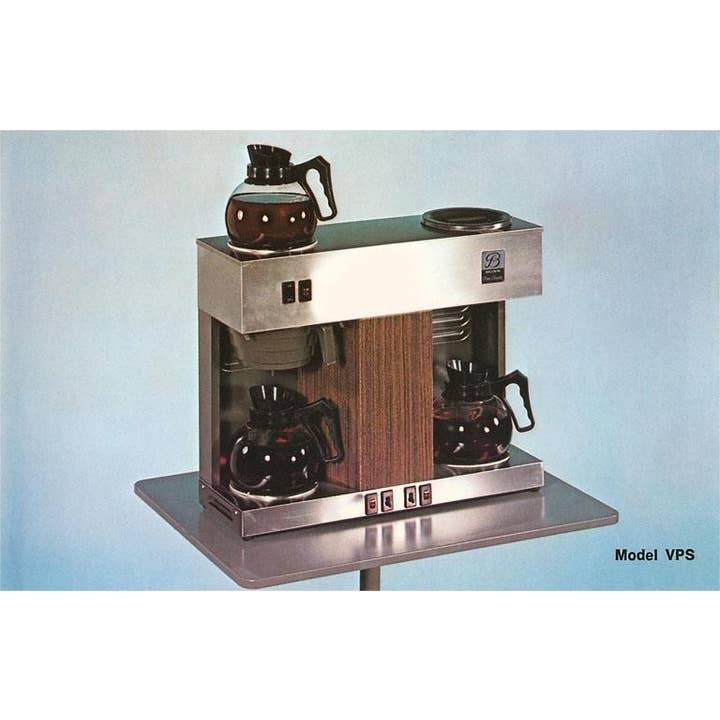 Postcard NP-170 Double Coffee-Maker for wholesale by Found Image Press