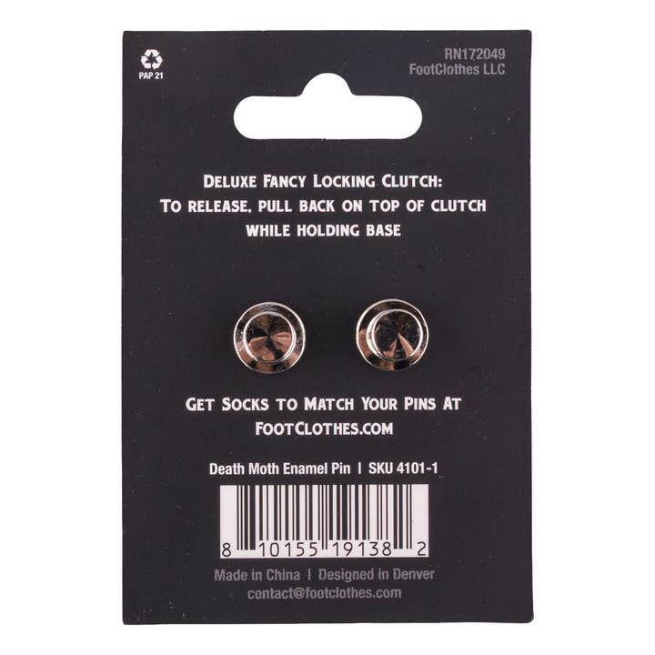 FootClothes LLC - Wholesale Lapel Pin/Button - LIMITED Death Moth Hard Enamel Pin4