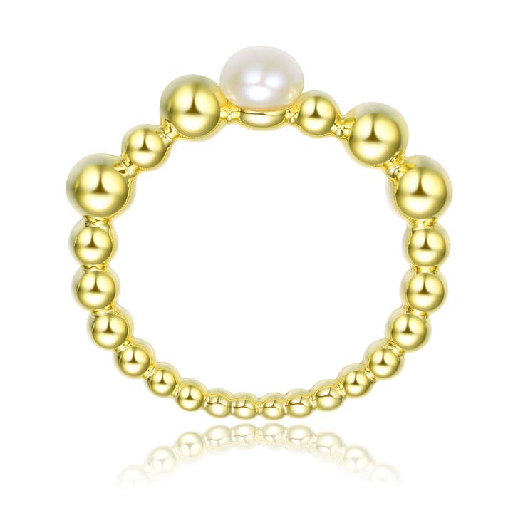 Bague en argent sterling avec perles d'eau douce (95406) pour la vente par Genevive