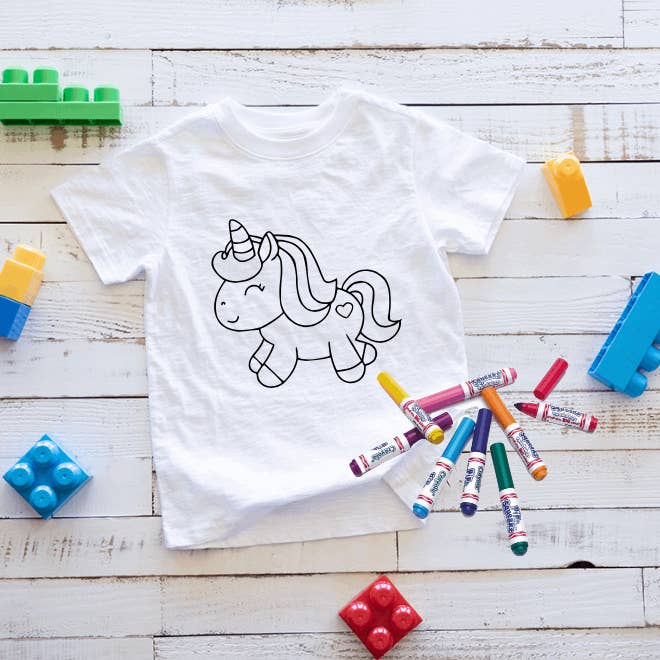 Colour Your Own T-shirt - Unicorn for wholesale by ML Creations