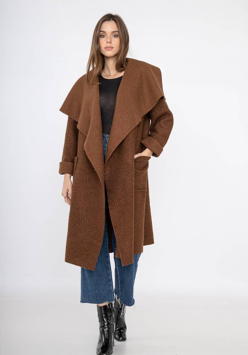 LINEN & COTTON HOUSE - Vente Manteau – femme - VESTE BOUCLETTE MATIERE RESPONSABLE + SIZE  35122 63