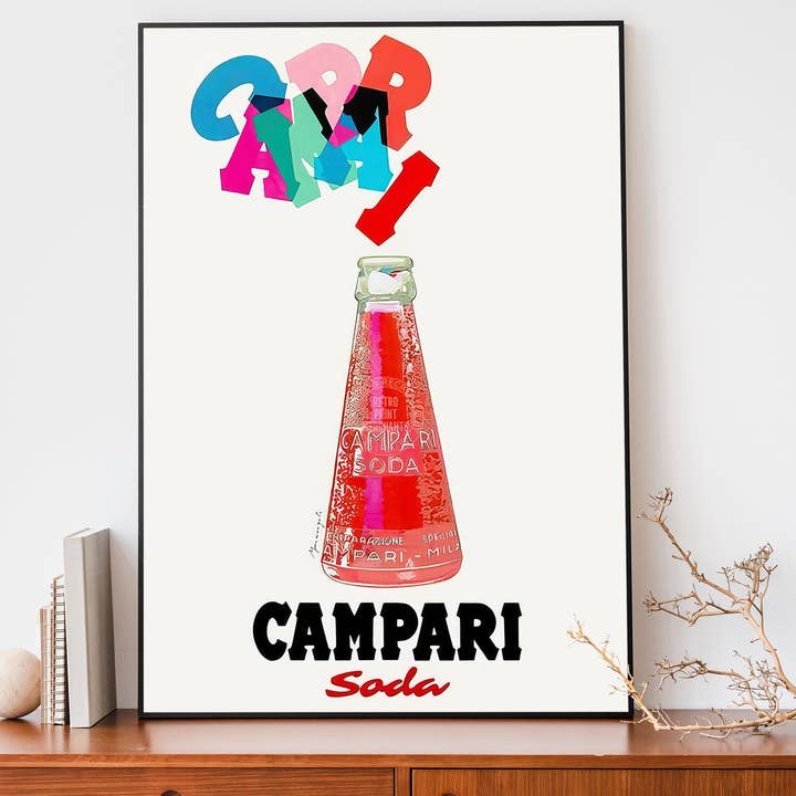 Stampa Campari Soda vintage 3 per la vendita all'ingrosso da parte di Ink & Drop