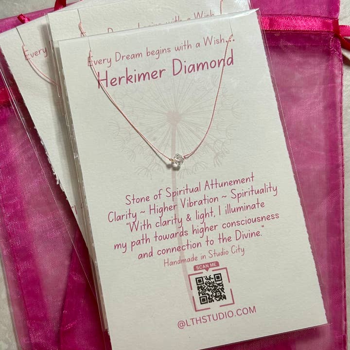Herkimer Diamond Wish Necklace for wholesale by LTH STUDIO