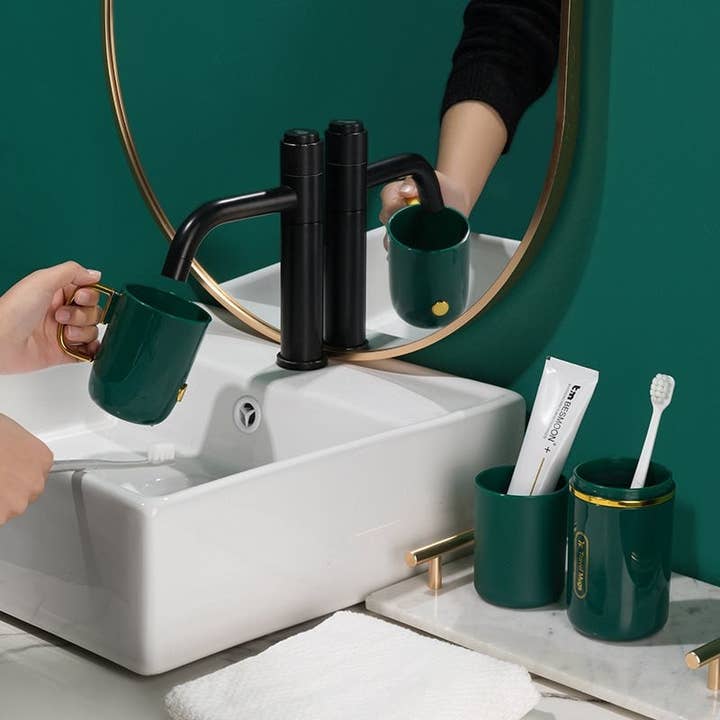 VIGOR - Wholesale Toothbrush Holder - Luxury Travel Gift Set Holder with Mouthwash Cup Toothbrush