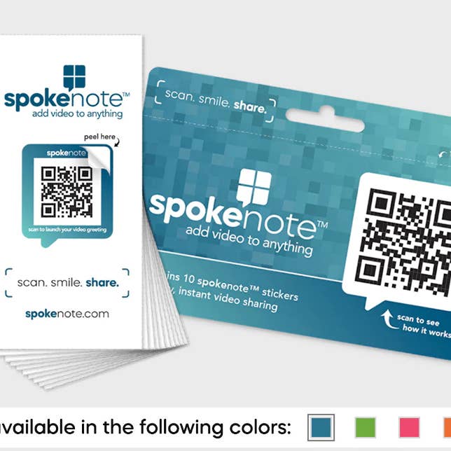 Sampler Case of 10-pack of Spokenote Stickers for wholesale by Spokenote