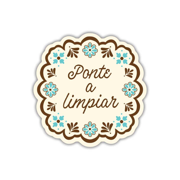 Sätt igång och rengör vinylklistermärke för wholesale av Erica Alfaro Designs