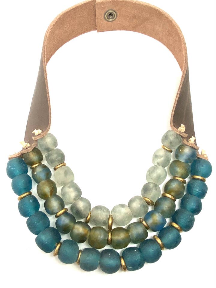 Krobo 3 Strand • Sparrow for wholesale by Stephanie Leigh Jewelry