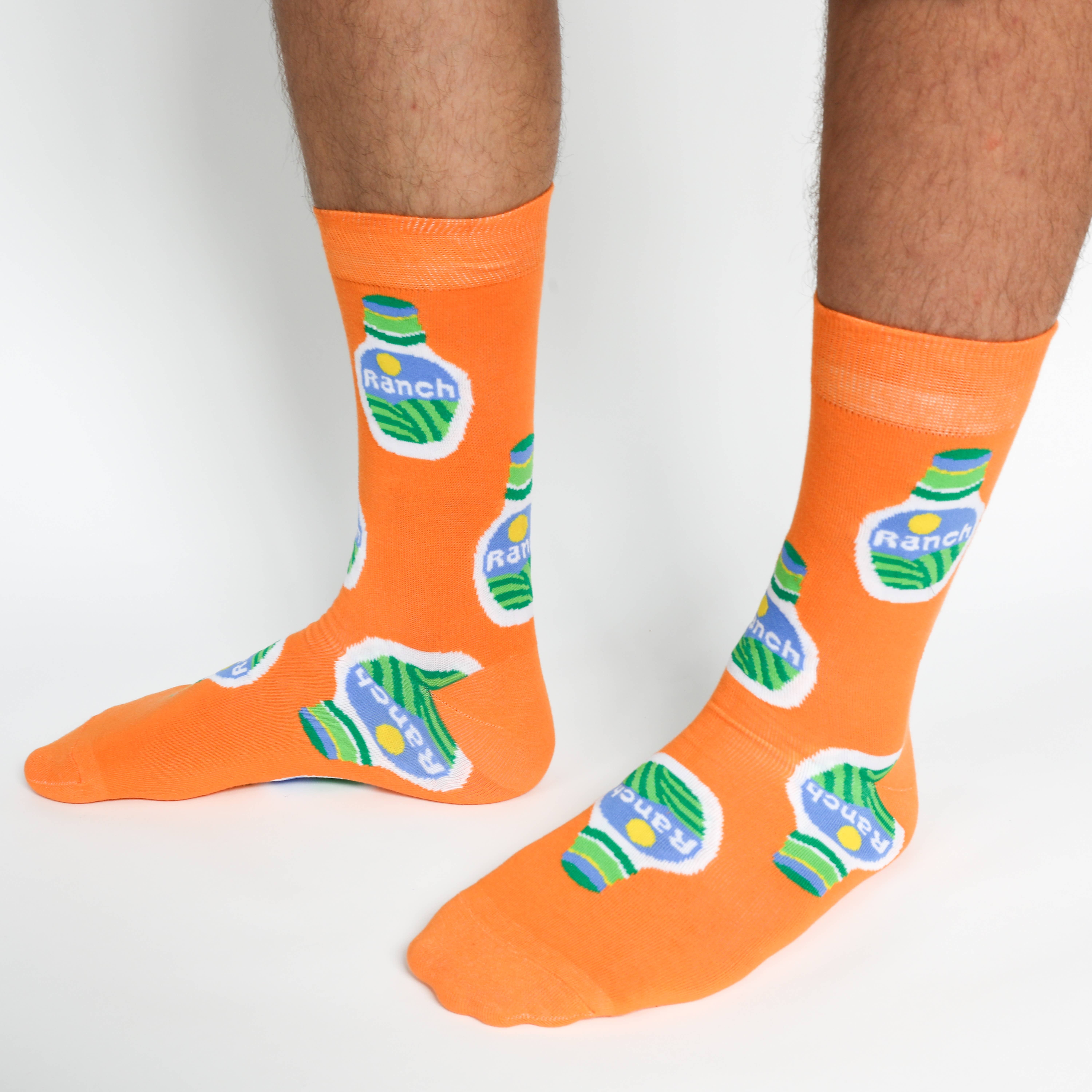 Yellow Owl Workshop - Wholesale Socks - Men's - Large Socks - Ranch - Snack Food Lover Gift1
