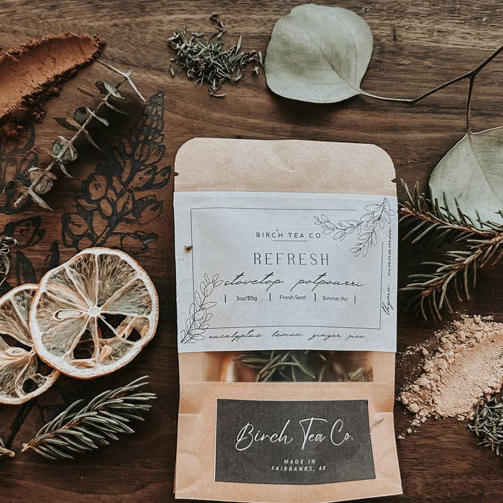Birch Tea Co. - Wholesale Potpourri - Refresh Potpourri Stovetop Kit nostalgic home fragrance