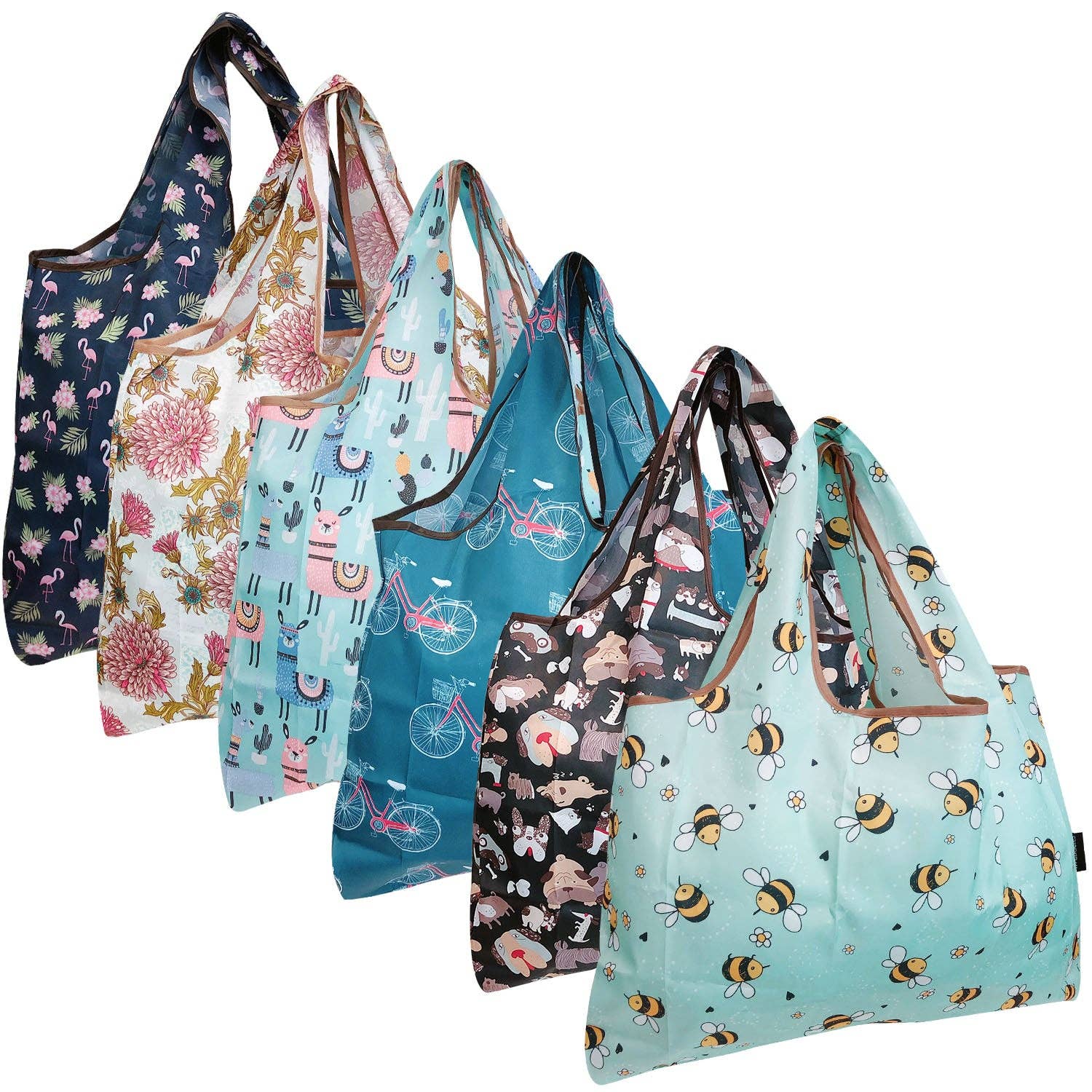 Wrapables.com - Vente Sacs de course/à provisions - Sacs à provisions réutilisables en nylon pliables de grande taille Wrapables, lot de 68