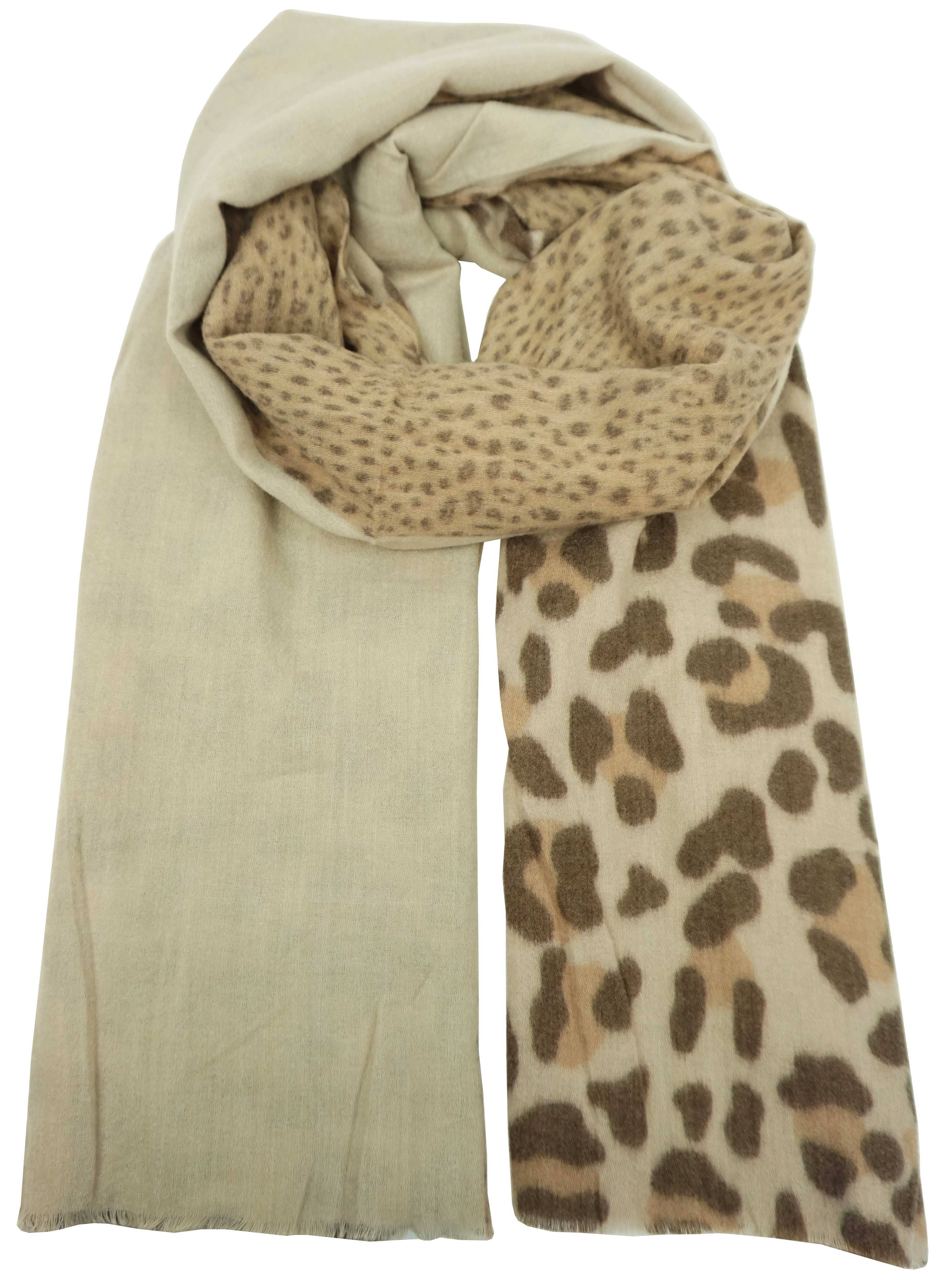 Anais - Venta al por mayor Bufanda - Mujer - Bufanda lisa y leopardo YF63992