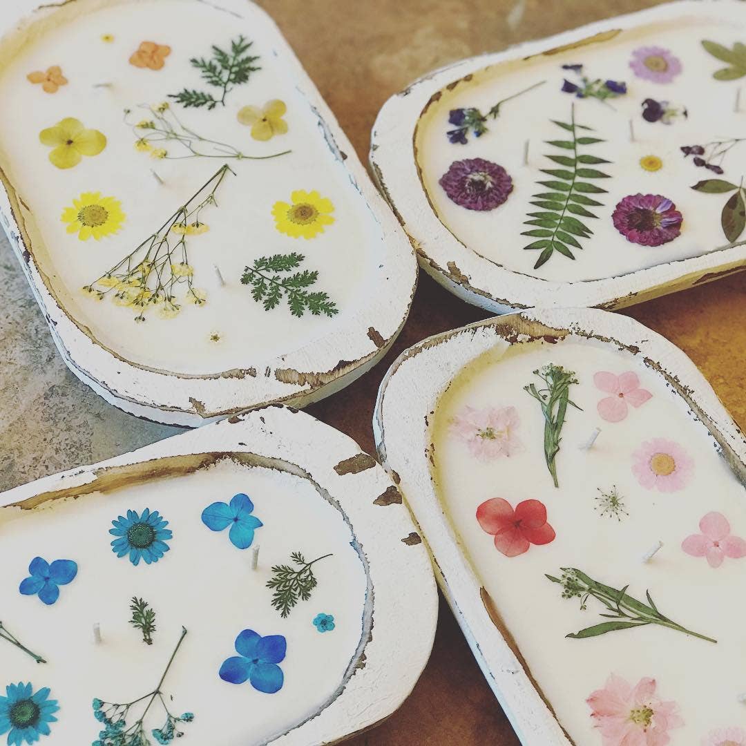 Plaid Rooster Co - Wholesale Jar/Filled Candle - Dough Bowl Soy Candle - "FLOWERS"0