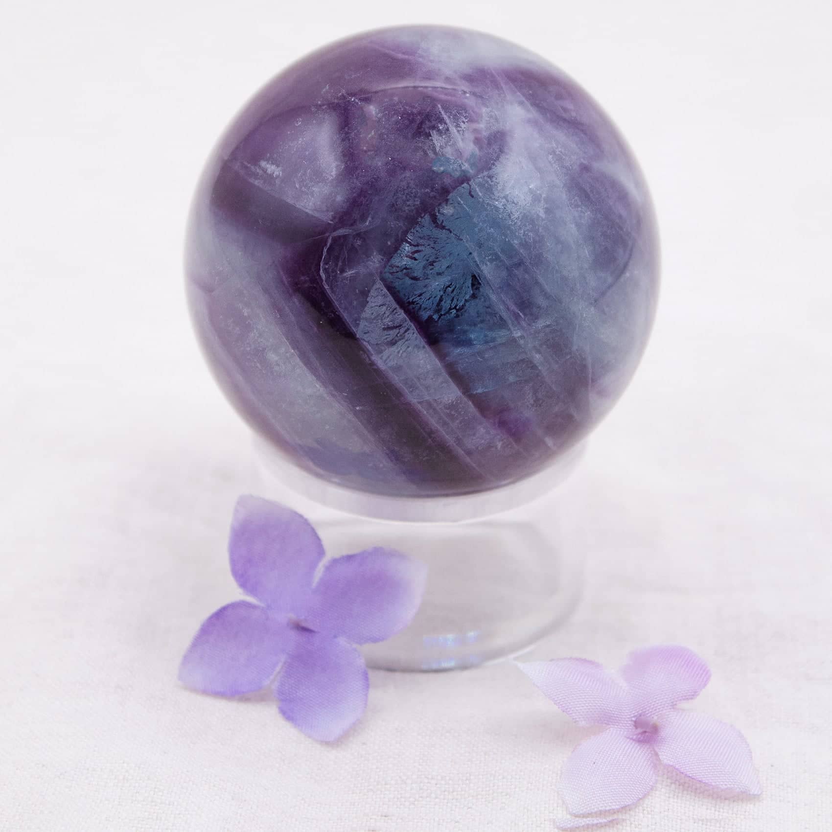Tiny Rituals - Wholesale Spiritual Stone/Crystal - Rare Rainbow Fluorite Spheres - AAA Premium Quality48