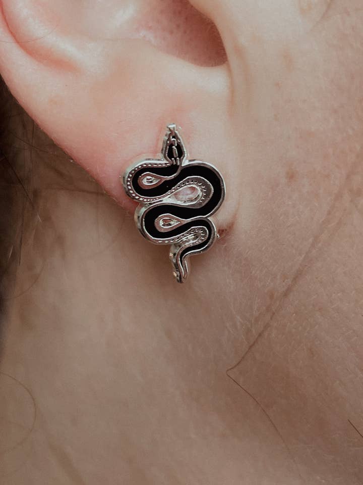 Enamel Earrings - Snakes for wholesale by Whats Her Face