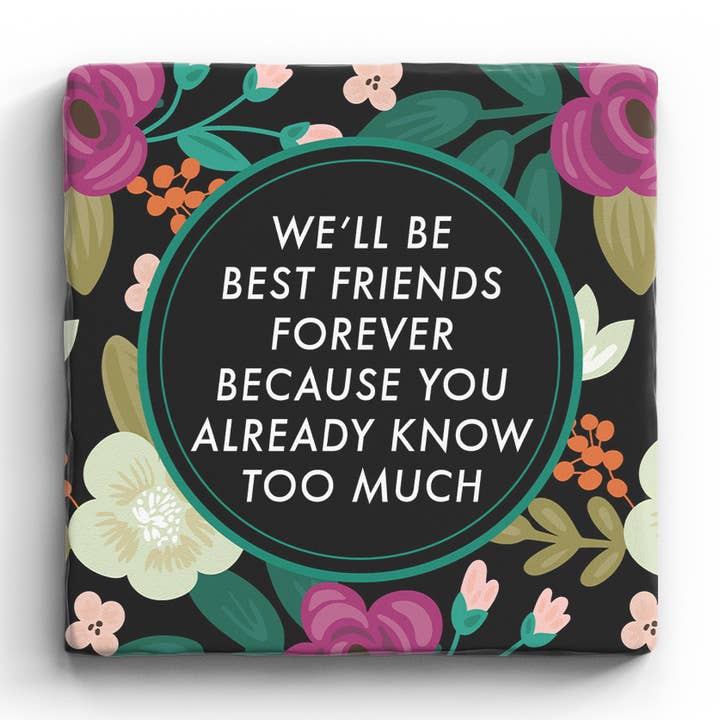 Paisley & Parsley – Großhandel Untersetzer – Freunde für immer - Marble Coaster0