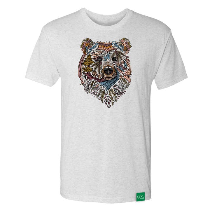Boho Bear Unisex Triblend T-Shirt for wholesale by Wild Tribute