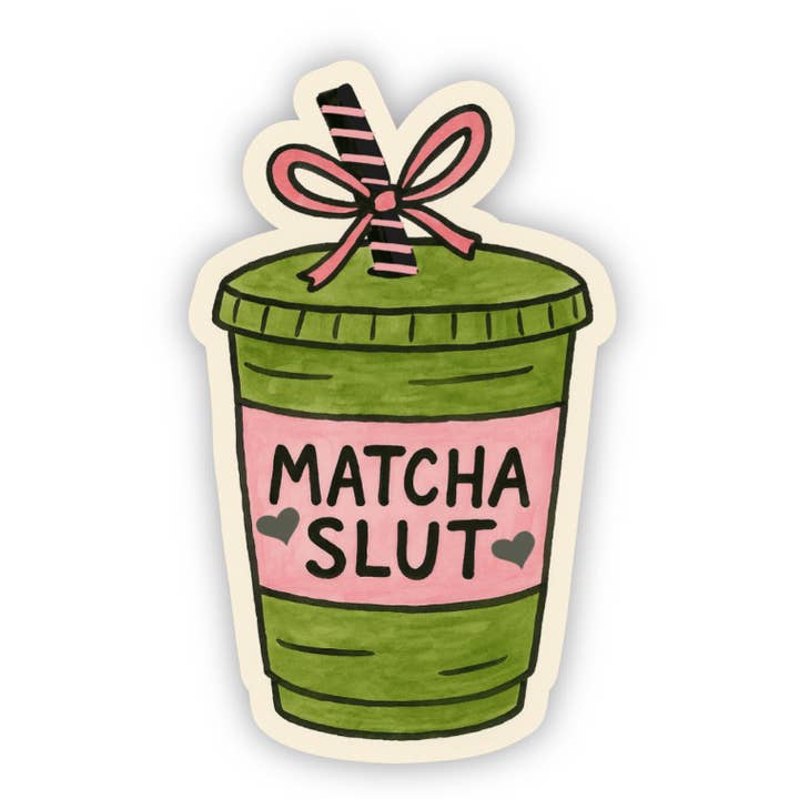 Matcha Slut-klistermærke – Perfekt til matcha-elskere for engroshandel hos inviting affairs paperie