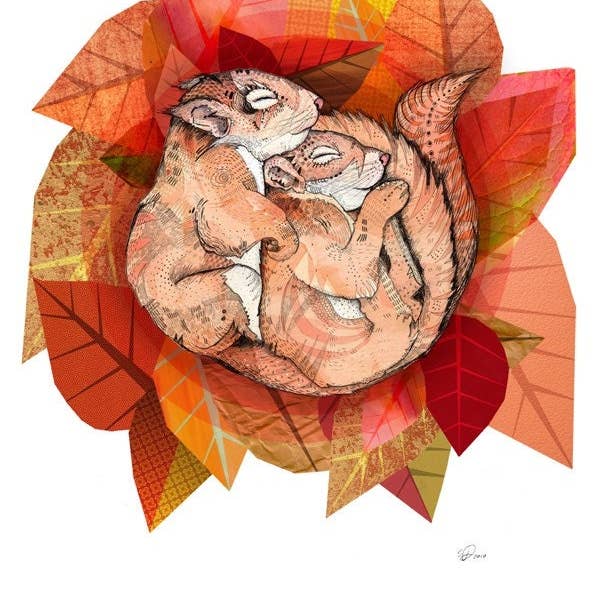 Squirrel Spoon//signierter Druck für den Großhandel von Sandra Dieckmann