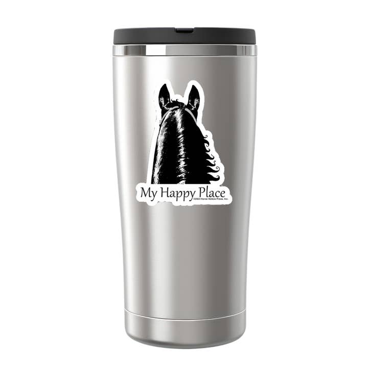 Horse Hollow Press - Wholesale Sticker - 3" Tumbler Horse Sticker / My Happy Place / WATERPROOF5