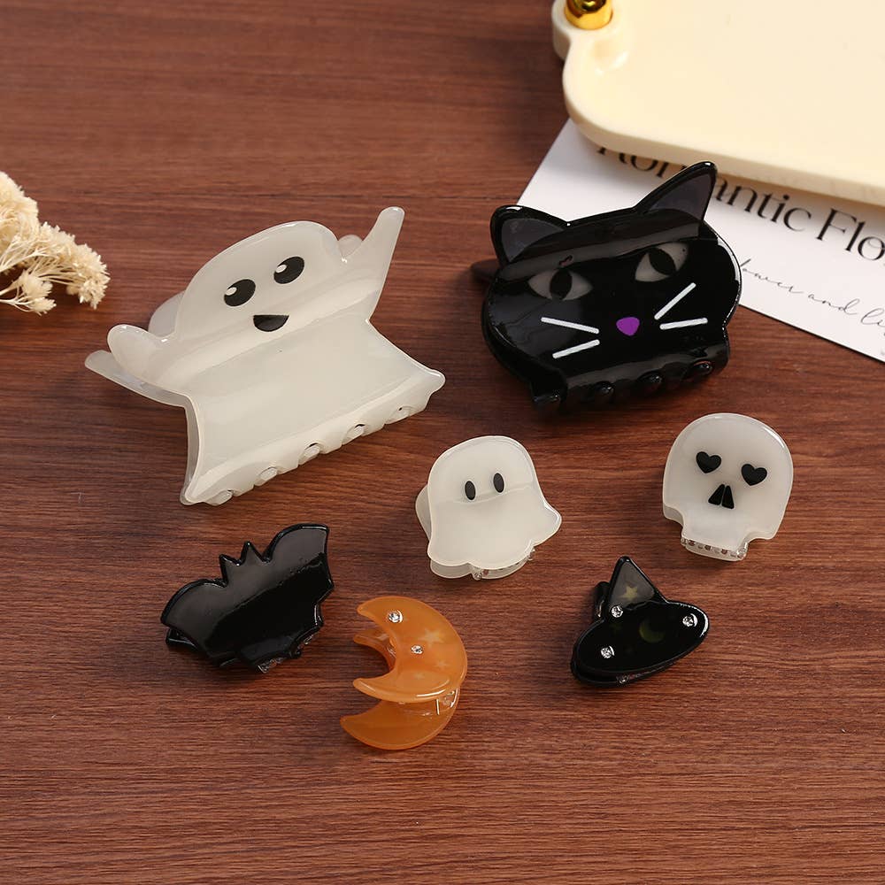 SoapElenGlen - Wholesale Hair Clip - Women's - Cute Halloween Themed Acetate Claw Clip, Luminous Hair Clip7