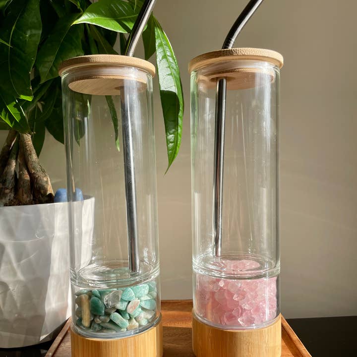 Earth's Gems Boutique - Wholesale Water Bottle - Unique Water Bottle Tumbler With Crystal Chips New Drinkware