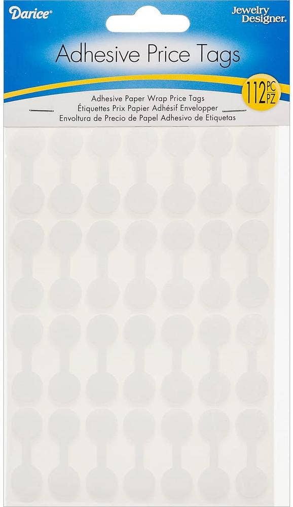 Factory Direct Craft - Wholesale Geschenklabel - Kleefpapier Barbell Sieradenetiketten (Pak van 112 Stickers)1