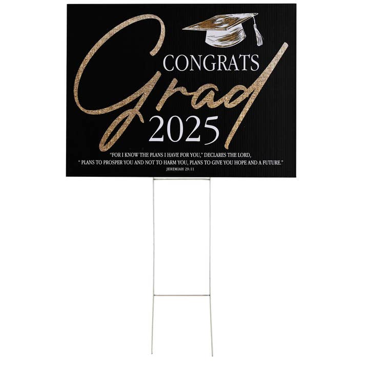 Yard Sign Parabéns Grad 2025 com Estaca por atacado de Dicksons