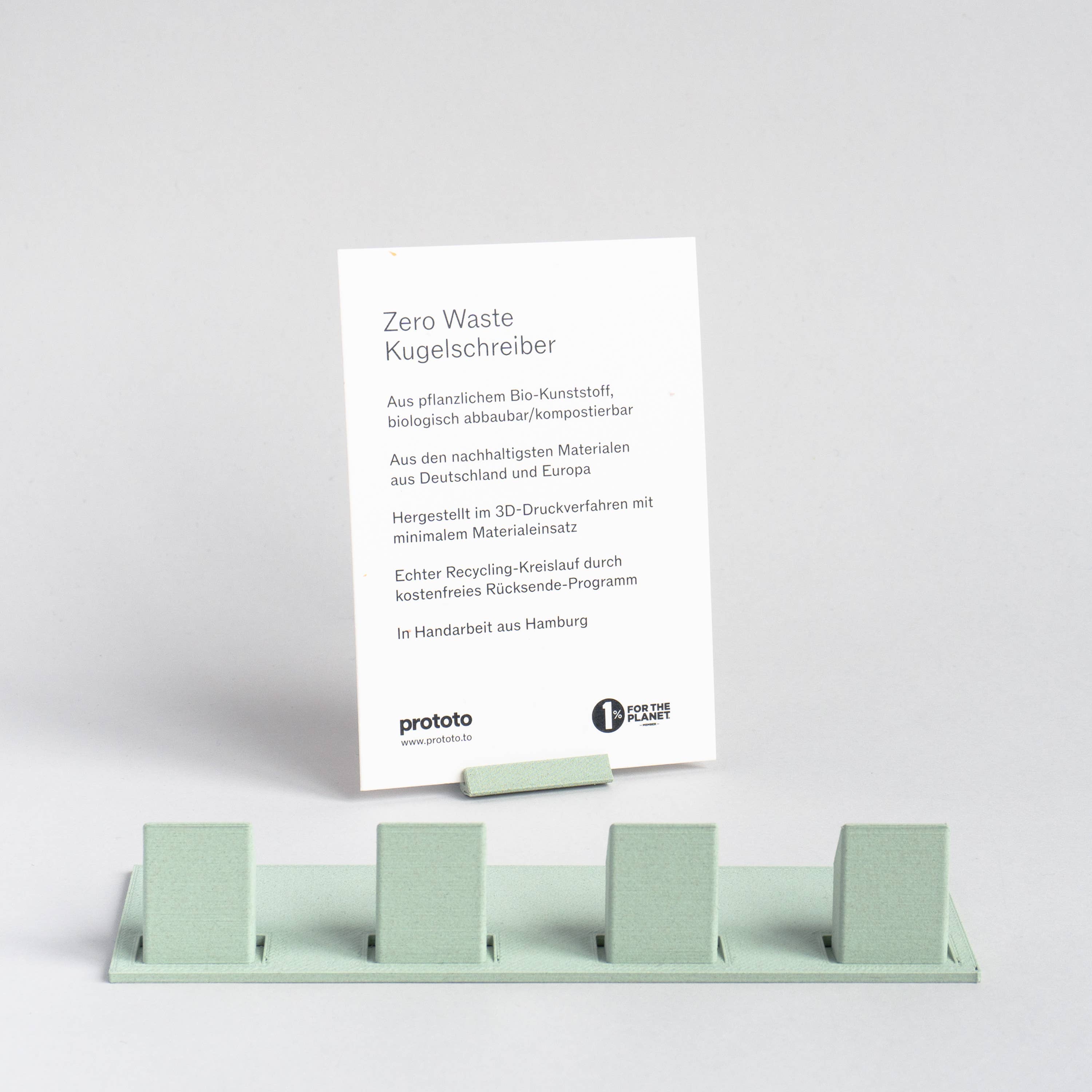 Prototo – wholesale Pen & pencil holder – Display + Information for Zero Waste Ballpoint Pen2