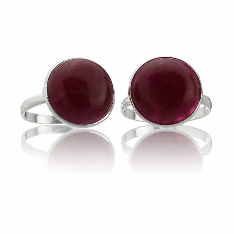 UniArt - Wholesale Cocktail/Statement Ring - 925 silver ring with natural stone, round model b...7