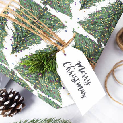 Pink House On River Road - Wholesale Flat Wrap - Nutcracker Christmas Holiday Gift Wrapping Paper