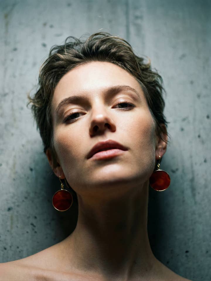 Nebulae Trace Earrings - Carnelian for wholesale by Lawless