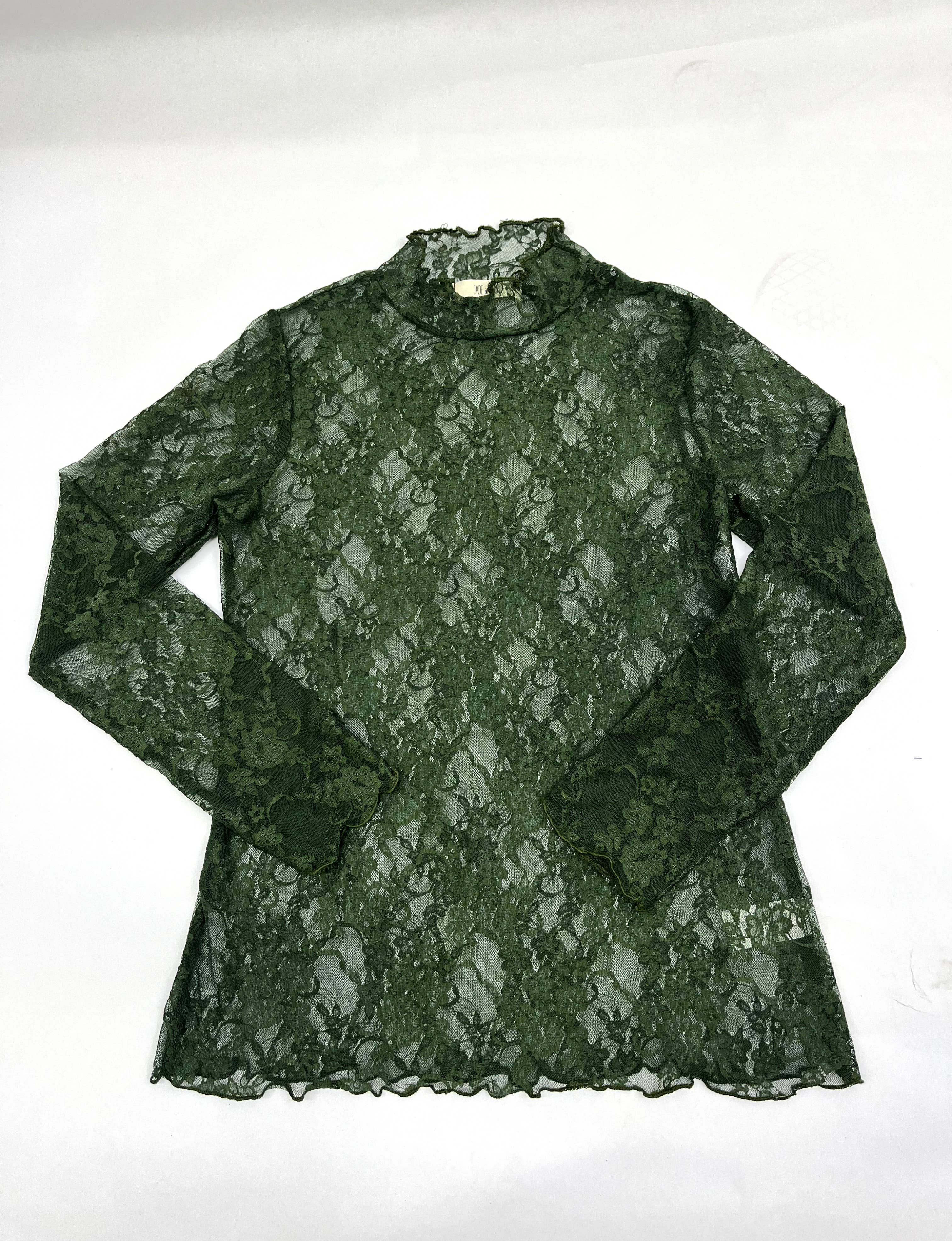 JADE BY JANE - Vente Chemisier – femme - Haut à manches longues en dentelle à imprimé floral KRT173926