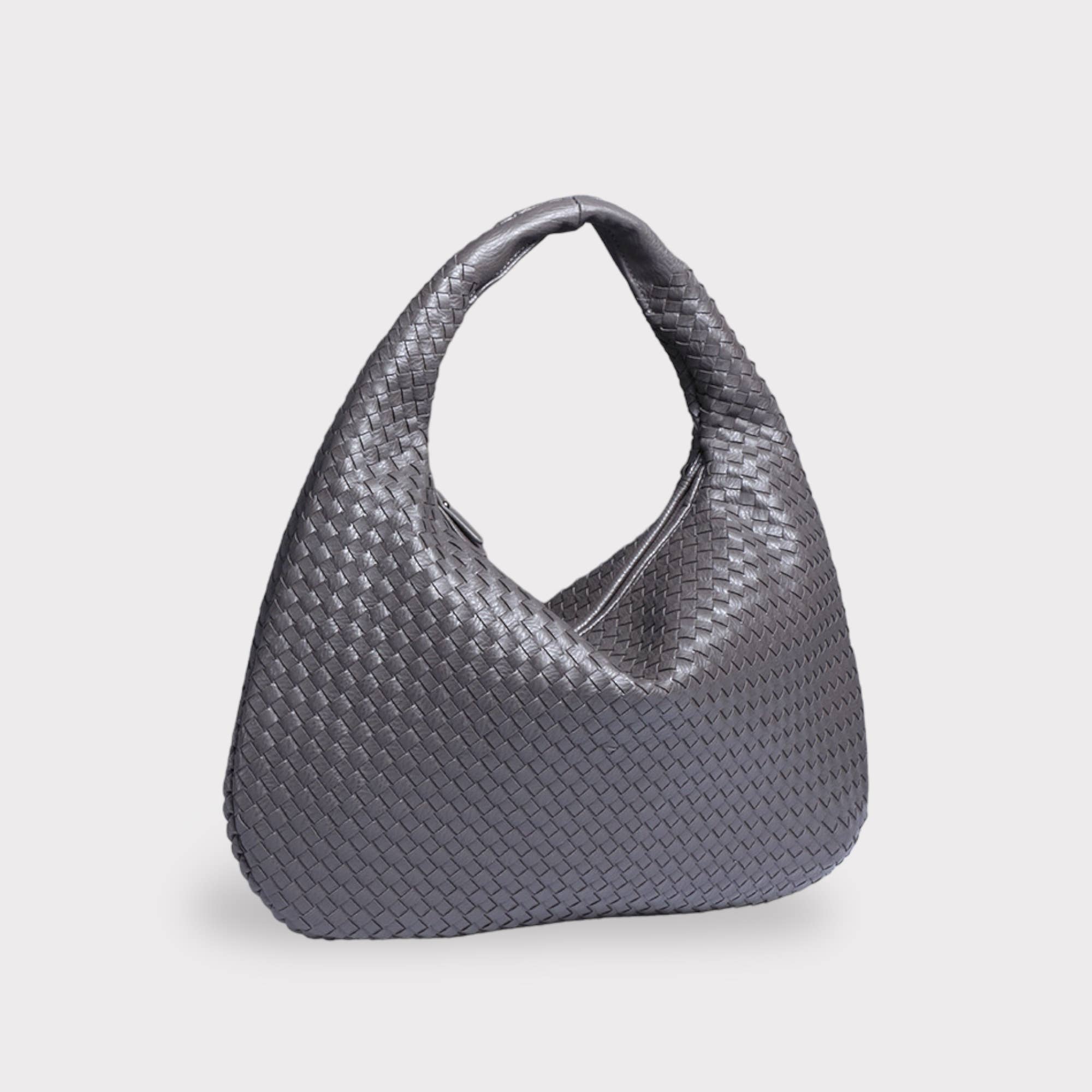 Sook Stainable - Wholesale Shoulder Bag - Women's - Big Size Vegan Leather Woven Tote Shoulder Bag5