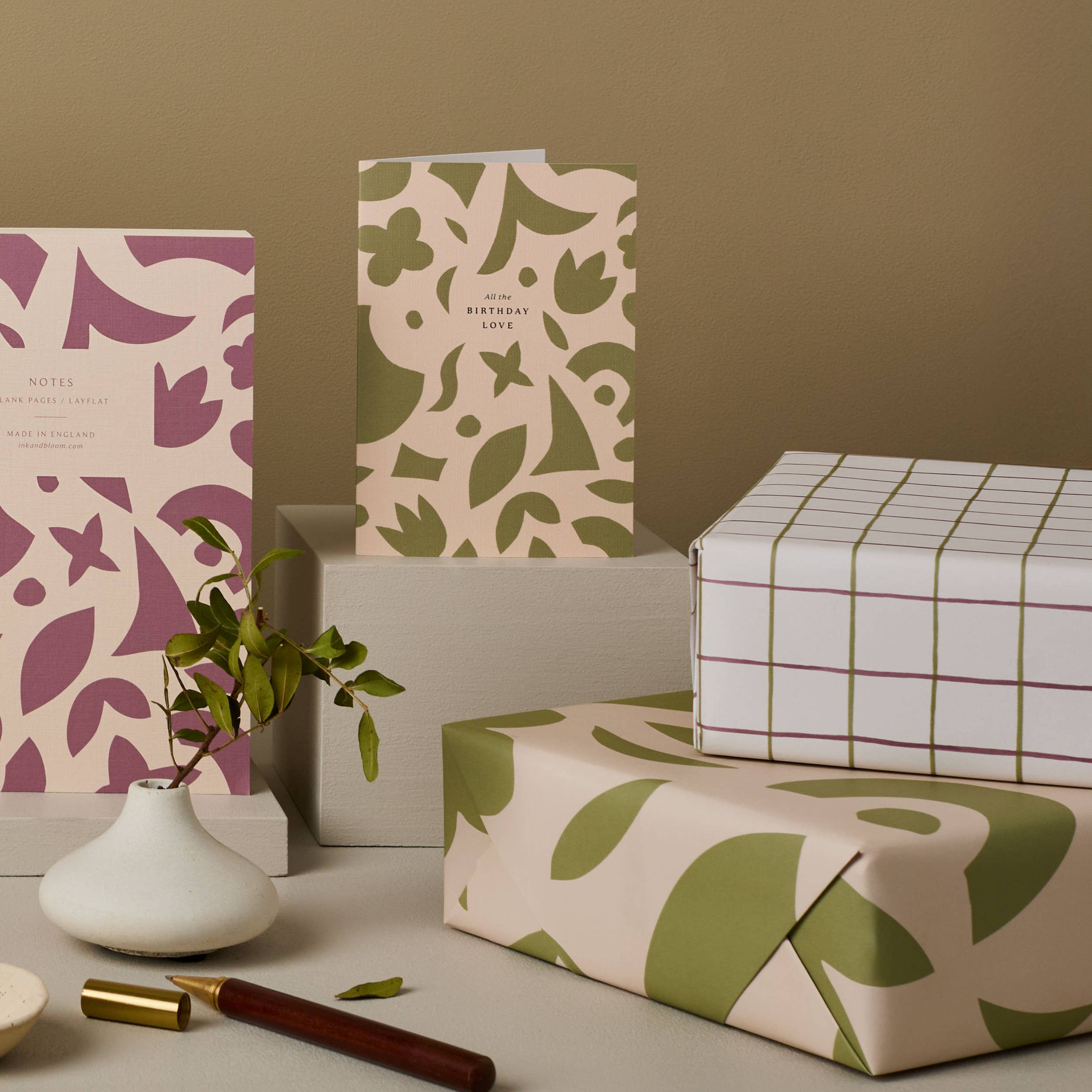 Ink & Bloom - Wholesale Notebook - Layflat Notebook in Purple Papercuts4