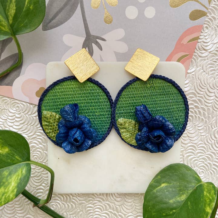 Hola! I'm Back - Venta al por mayor Pendientes colgantes - Pendientes de fibra natural de planta de plátano ecológico de Amazon