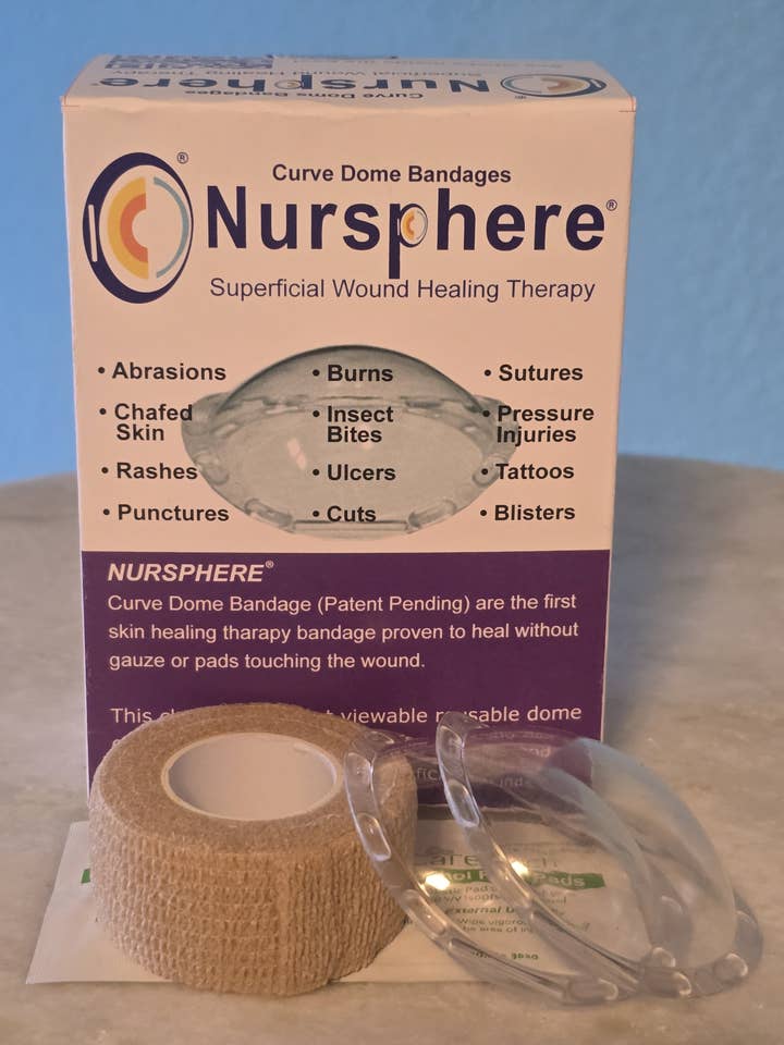 Nursphere® Original Curve Dome Bandages™/Wound Tracker™ App for wholesale by Nursphere Original Dome Bandages