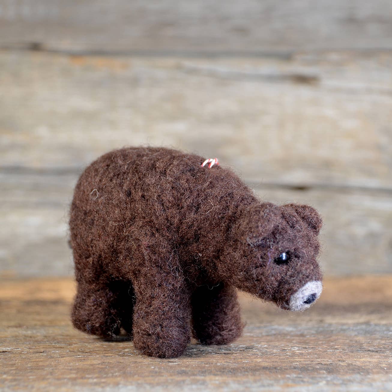 Needle Felting Kit- Brown Bear Ornament- Woodland for wholesale by The General Bean