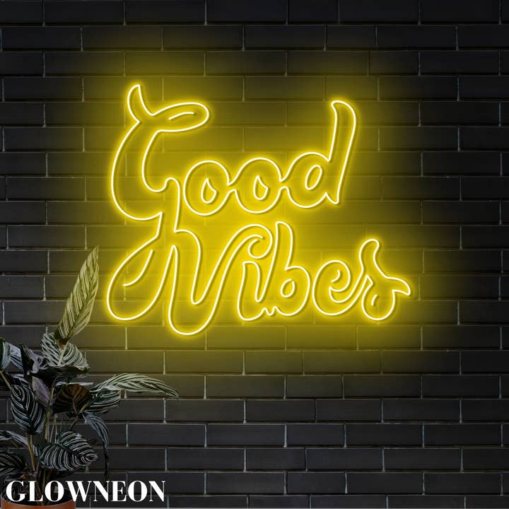 Gute Vibes LED-Schild für Heimbar-Dekor, Nur Gute Vibes Schild für den Großhandel von Glow Neon