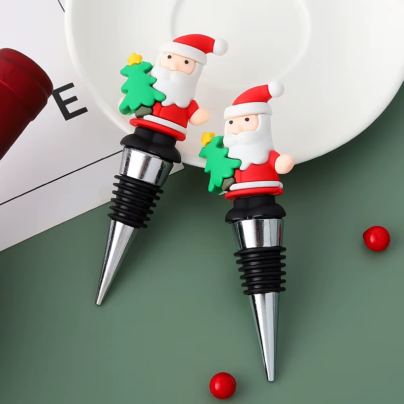 Sostraw & SmartThings - Wholesale Wine Stopper - Christmas Bottle Stopper - Funny Santa Claus - 7 models4