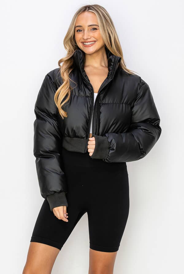 ANWND - Wholesale Puffer Jacket - Women's - 2446-HIGH NECKLIINE PUFFER JACKET3
