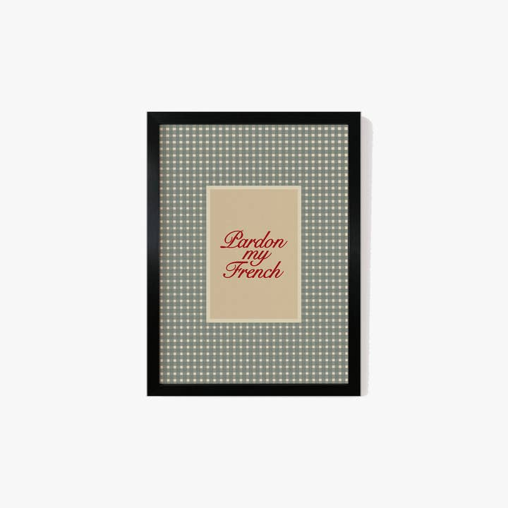 Lune Club - Wholesale Art Print - Pardon My French Checkered Print8
