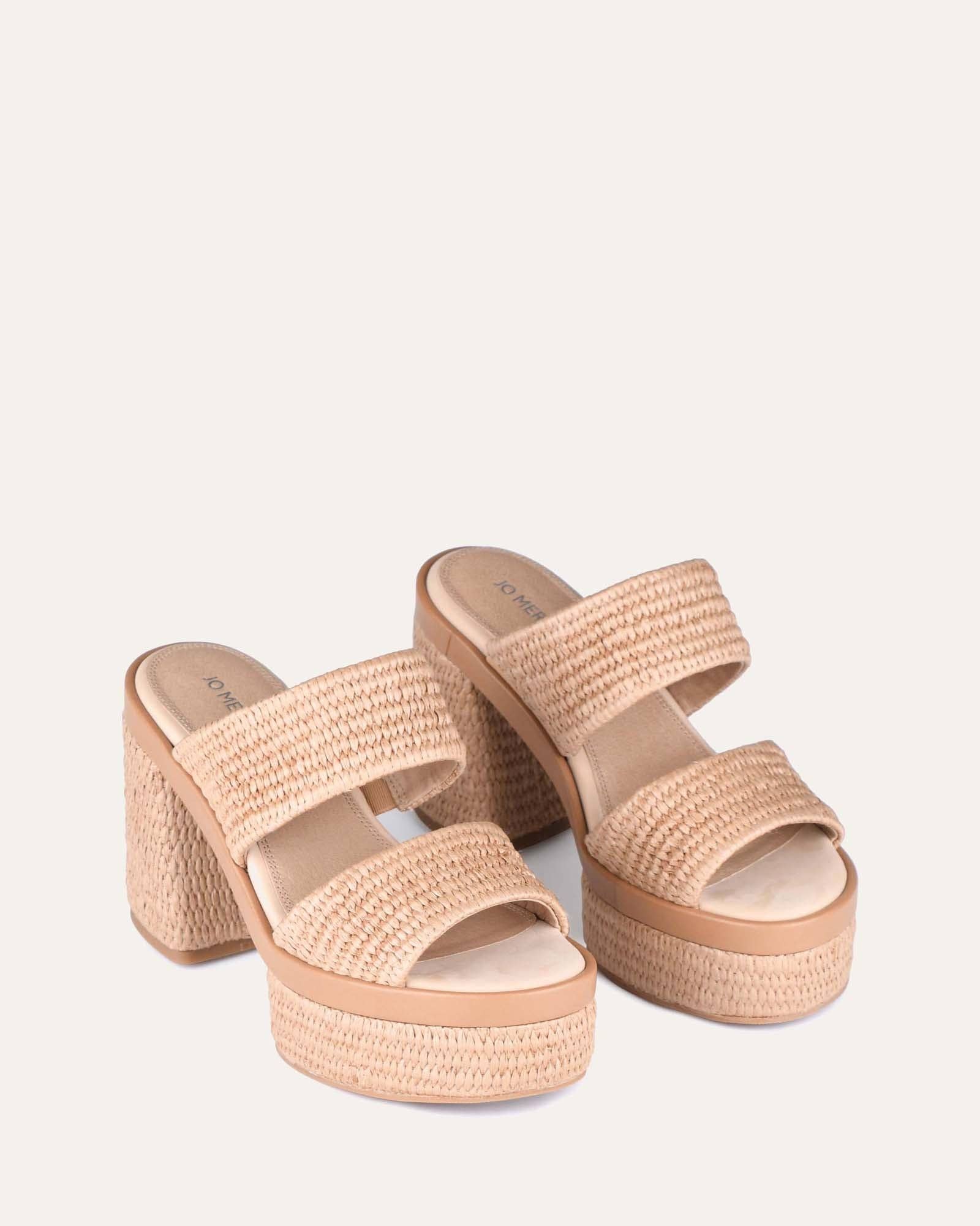 Steraraffia - Wholesale Platform Heels - Women's - Tazirit Raffia Platform Heels – Handwoven Block Heel Sandals2