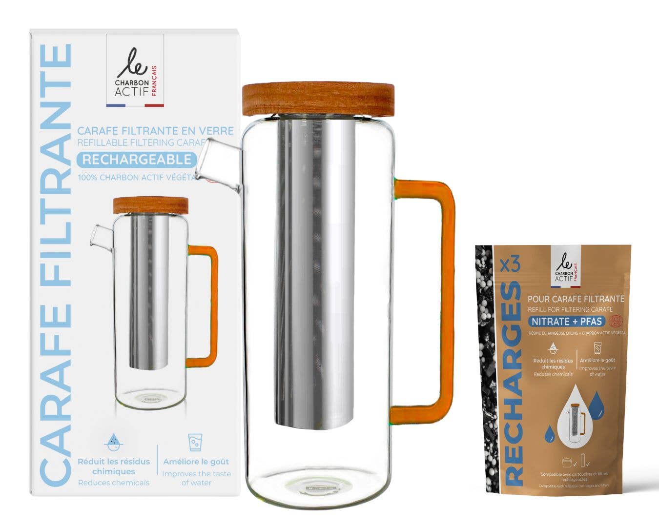 Bijin - Wholesale Water Filter - 1.5L glass filter carafe - eco-friendly design carafe5