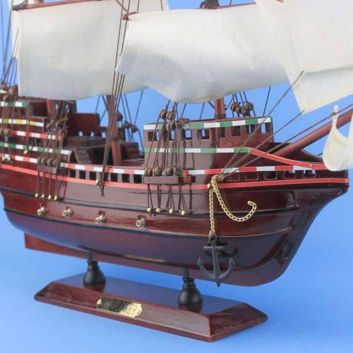 Hampton Nautical - Wholesale Decorative Tabletop Object - Mayflower Tall Model Ship 20"