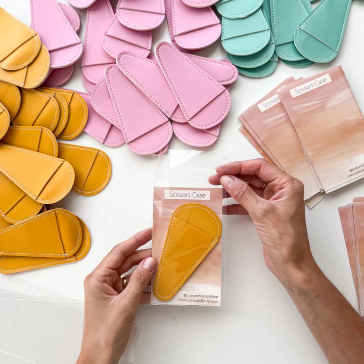 Matryoshka Doll Shop - Wholesale Embroidery/Cross Stitch Supplies - Scissors sheaths, small scissors case, leather sleeve8