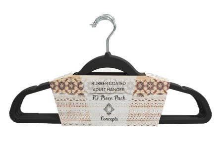 Concepts In Time - Wholesale Clothes Hangers - Concepts 10pc Rubber-Coated Hangers – Stylish & Sturdy1
