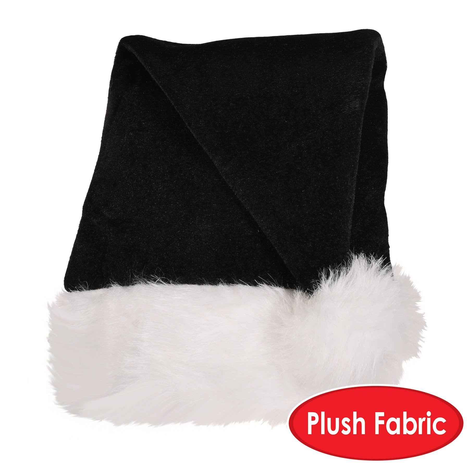 Beistle - Wholesale Santa Hat - Black Santa Hat, one size fits most3